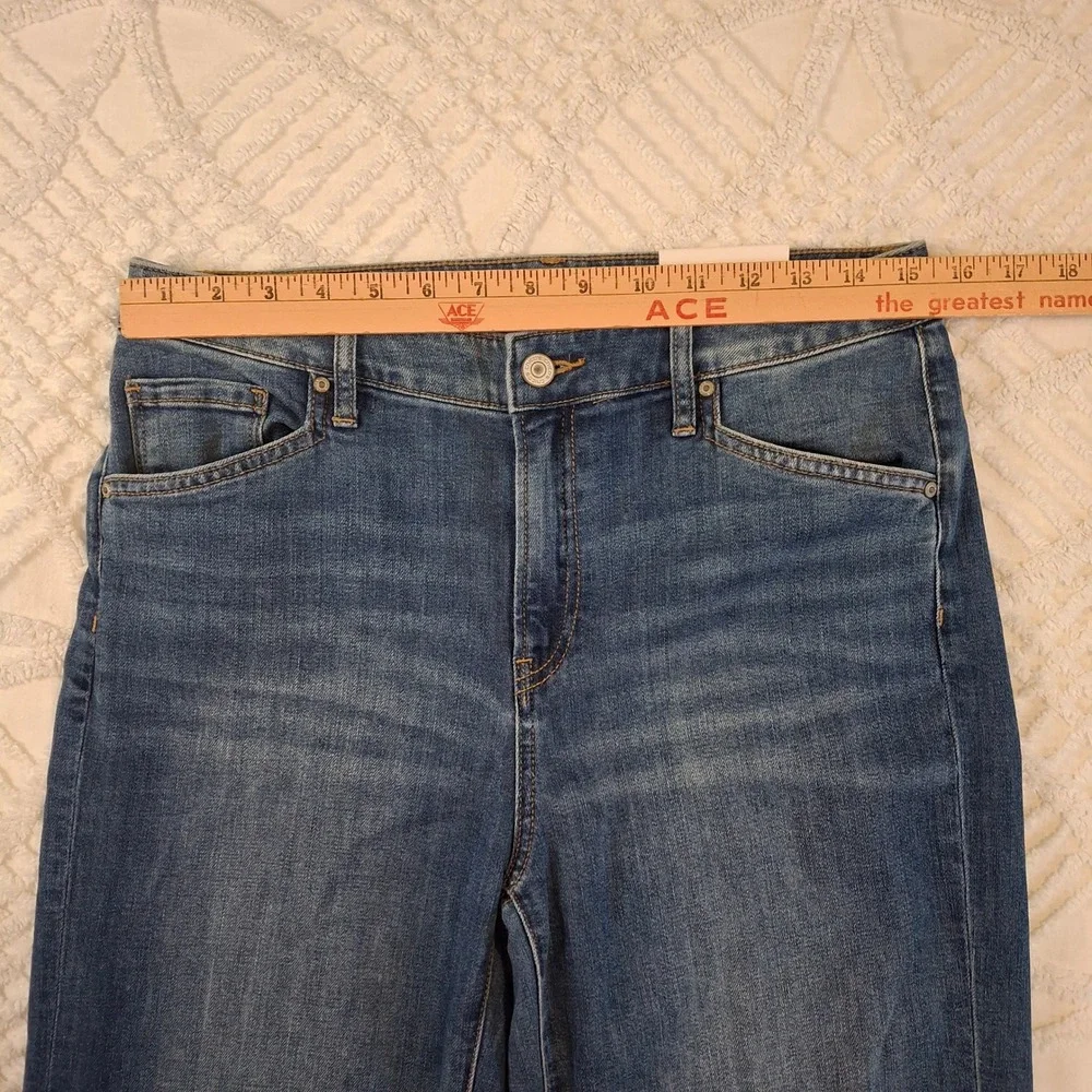 Chico's Women 8R 1R Blue Trouser Jeans Wide Leg Stretch Denim NWT